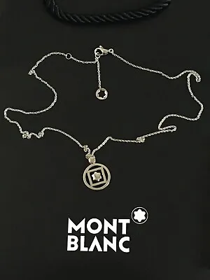 Montblanc Fine Jewellery 18k White Gold Onyx Terre Et Ciel Necklace - New £ 1425 • $528.93