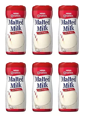 6 Pack Nestle Carnation Original Malted Milk Powder Mix Natural Barley 13 Oz Can • $59.99