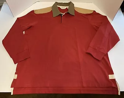 Vintage Orvis Rugby Shirt Men’s XL With Terra Cotta Shoulder Patches • $59.95