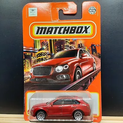 2022 Matchbox #82 - '18 Bentley Bentayga Red MBX Metro Long Card HFP19 • $5.95