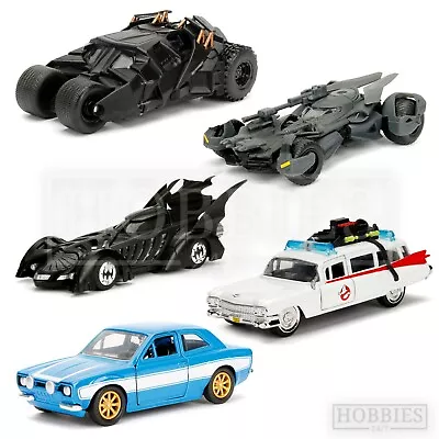 Movie Diecast Model Cars 1/32 Collectable Batman Batmobile Ecto 1 Ghostbusters • £18.35