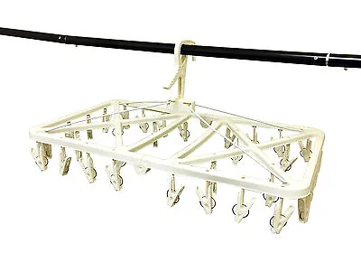 £8.99 • Buy FOLDING HIGH QUALITY CLOTHES AIRER DRIER - 32 PEGS HANGER Camping Caravan Boat