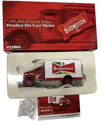 Corgi Diecast Budweiser 1956 Mack B Box Van 1:50 Collector Edition Made In 2002 • $29.98