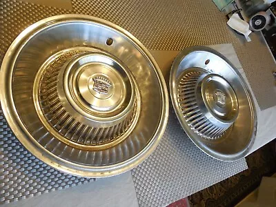 2 Cadillac  Hubcaps Vintage Wheel Cover Metal • $12