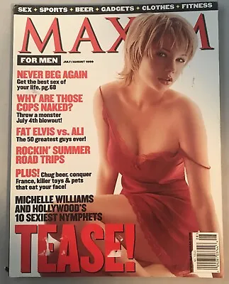 1999 Maxim Magazine July August Michelle Williams Cover Feature • $11.99