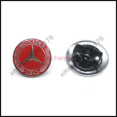 Red Front Hood Emblem AMG Flat Laurel Wreath Badge Mercedes Benz 0008171701 • $25.99