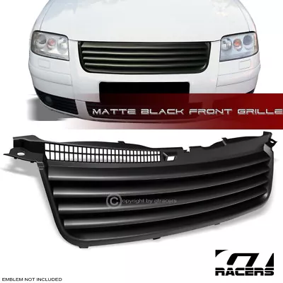 Matte Black For 2001-2005 Vw Passat B5.5 Horizontal Front Bumper Grill Grille • $43