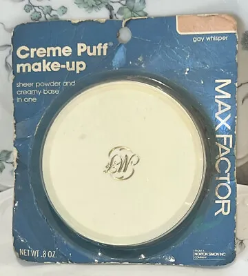 Vintage Max Factor Hollywood Creme Puff Make Up Sealed Nos Prop Gay Whisper • $80.99