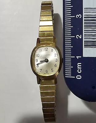 Vintage Timex Watch Women Gold Stretch Band Manual Wind Up Oval Dainty Petit  • $19.99