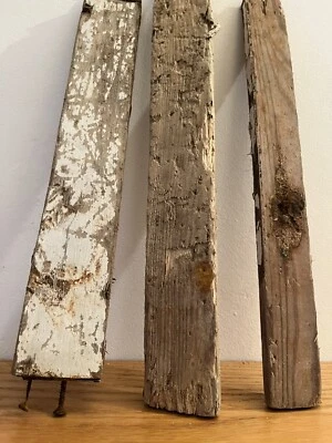 £4.99 • Buy 3 FLAT ISH DRIFTWOOD PIECES Sea Rack Art Craft Job Lot Bundle Long Model Nails