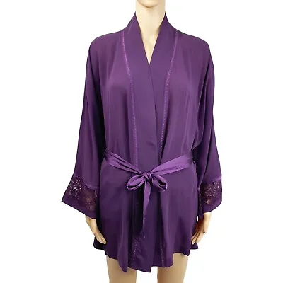 La Perla Limited Edition Womens Purple Silk Blend Short Robe Size UK 12 • £59