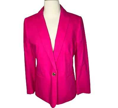 J.Crew Womens $178 Linen Holland Blazer Pink Size 4 Al222 • $99
