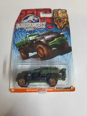 Matchbox JURASSIC WORLD Jeep Wrangler SAHARA SURVIVOR  2015 Black/green • $3