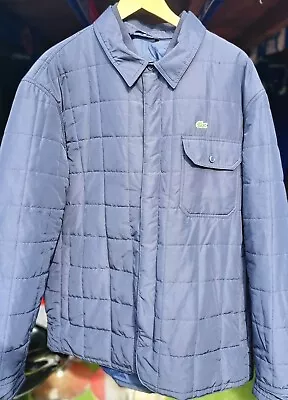 Lacoste Blue Quilted Jacket Size 58 (XL) 10/10 Condition • £50