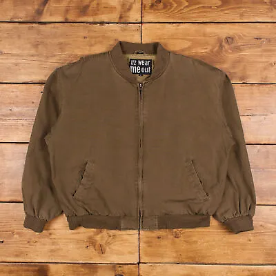 Vintage U2 Wear Me Out Bomber Jacket XL Brown Zip • $32.26