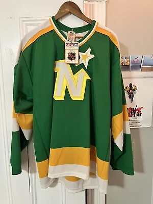 NWT Vintage 1980’s CCM Minnesota North Stars Embroidered Hockey Jersey Sz L NHL • $199.99