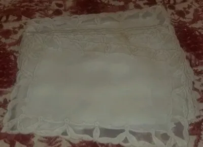 8 Vintage Madeira Linen Organdy Floral Placemats 18 3/4  X 12 1/2  • $159.99