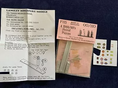 LANGLEY MODELS 2 X 1940/60’s PETROL PUMPS FOR HORNBY RAILWAYS OO • £4.50