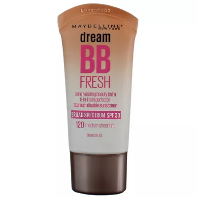 6 Pack Maybelline Dream Fresh BB Cream Medium Sheer Tint 120 SPF 30 1 Fl Oz • $53.44