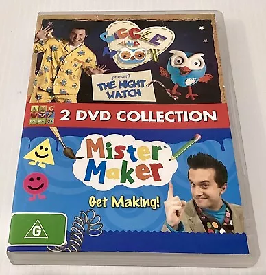 Mister Maker Get Making Giggle And Hoot The Night Watch DVD 2 Disc Set Region 4 • $9.90