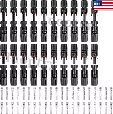 80PCS Solar Cable Connectors 4mm-6mm 30Amp Waterproof Solar Panel Wire Joiners • $17.81