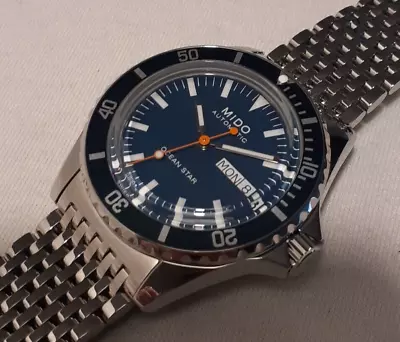 Mido Ocean Star Tribute Special Edition Day Date Automatic Diver Blue Dial New • $749