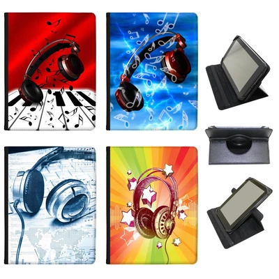 Azzumo Love Music With Headphones & Notes PU Leather Case For The Samsung Tablet • £9.99