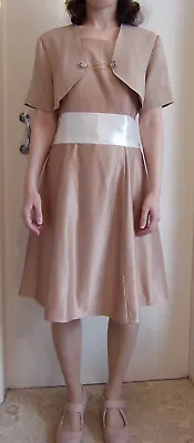 £30 • Buy Bridesmaid/prom Light Brown Teenage/ladies Size 8-10 Dresss (home Made)