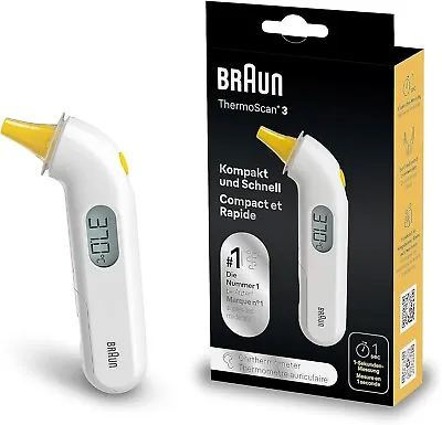 Genuine Braun Thermometer Thermoscan 3 Infrared Irt3030 - The Box Is Damaged • £16.99