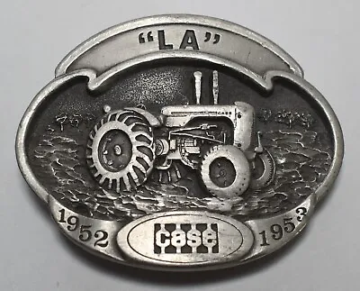 J I Case 1952 1953 La 4 Cylinder Tractor Pewter Belt Buckle Limited Ed Spec Cast • $39.95