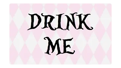 £3.99 • Buy 100 Mini Drink Me Stickers Alice In Wonderland Style Harlequin Labels Small Seal