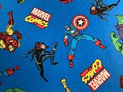 BTY 100% Cotton Marvel Comics Avengers Comic Action Springs Creative Fabrics • $12.99