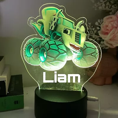 Personalized Monster Truck  Birthday Gift Table Lamp Acrylic Night Light • $44.99