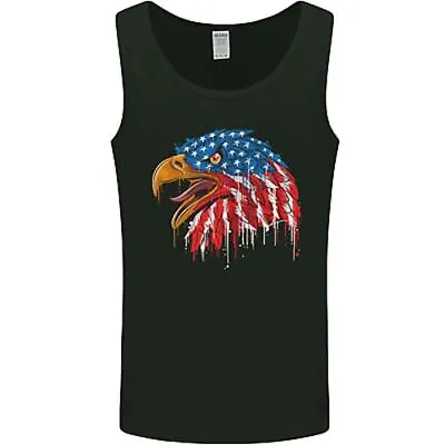 £11.99 • Buy American Eagle USA Flag July 4th Mens Vest Tank Top