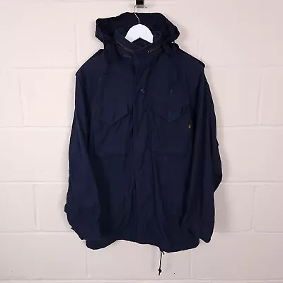 ALPHA INDUSTRIES Vintage M65 Jacket Mens XS Regular Cold Weather Field Coat Navy • $55.63