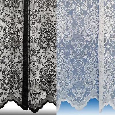 Damask Net Curtains ~ Boutique Damask Design ~ Sold By The Metre ~ Lace Voile • £1.75