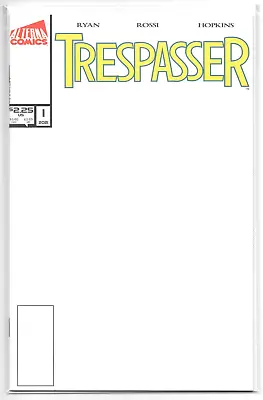 **Trespasser #1** OPTIONED ALTERNA! 1st APPEARANCE! LOW PRINT RUN! BLANK VARIANT • $24.99