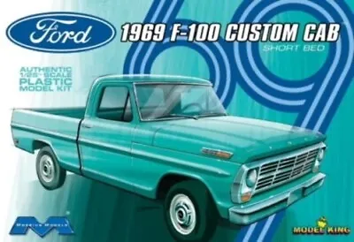 Moebius 1969 Ford F100 Custom Cab Truck With Short Bed 1:25 1227 Model Kit • $36.50