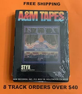 Styx Paradise Theater 8 Track Tape New/Sealed Shrink Issues • $15