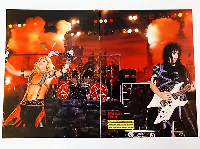 Motley Crue Vince Neil/mick Mars Live~2pg 1985 Poster~theater Of Pain Era Pinup • $23.99