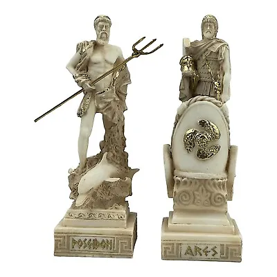 SET Poseidon & Ares Greek Olympian Gods Figure Handmade Statue Sculpture • $48.60