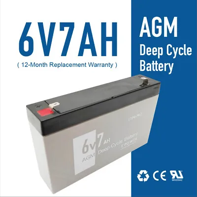 Brand New 6V 7AH Sealed Lead-Acid Battery AGM For UPS APC Alarm Toy Car 7ah 20hr • $25.79