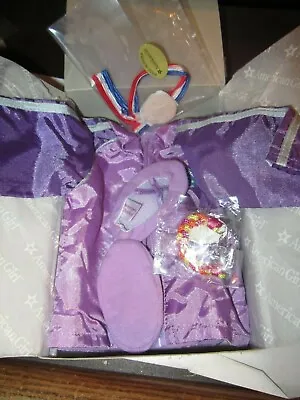 American Girl McKenna's TEAM GEAR Purple JACKET Bracelet MEDAL Slippers For Doll • $119.88