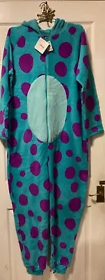 Monsters Inc Sully All In One Costume Hoodies Pyjama Bodysuit Size 14-16 • $37.88