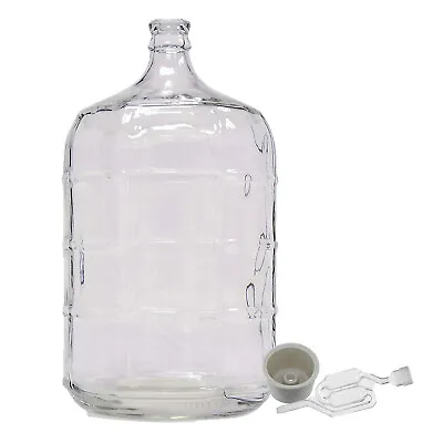 Home Brew Ohio 3 Gallon Glass Carboy With Drilled Bung And Twin Bubble Airlock • $54.99