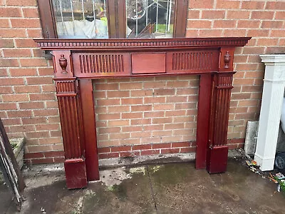 Victorian Edwardian Wooden Fireplace Fire Surround Solid Mahogany Antique • £299