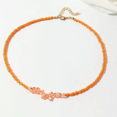 Stone Jewelry Candy Color Necklace Boho Style Necklace Y2K Women Necklace • $4.39