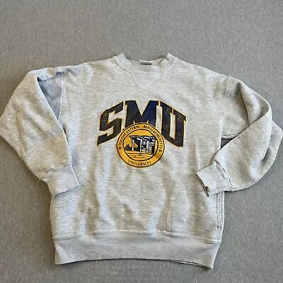 VTG SMU Southern Massachusetts University Sweatshirt - Sz L - Velva Sheen Look • $60