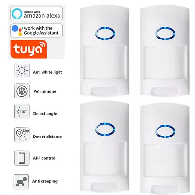 Smart WiFi Infrared Detector PIR Motion Sensor Alexa Google Home Security Lot • $98.05