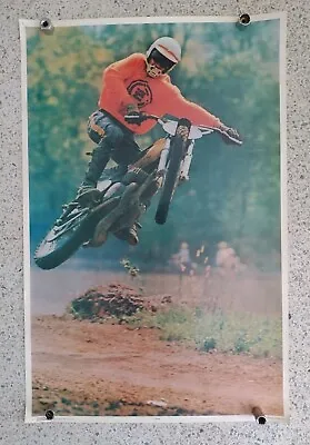 Vintage Poster Dirt Bike Motocross 1970s 1972 Thought Factory CA C-Z Rider  • $76